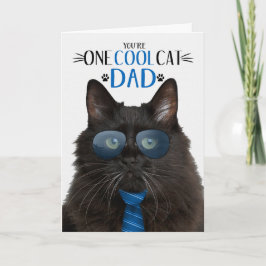 Tarjeta Festiva Gato Guay del día uno del padre de un gato negro e