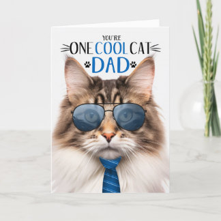 Tarjeta Festiva Gato Guay del Día Uno del Padre Forestal Noruego M