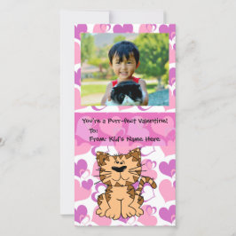 Tarjeta Festiva Gato perfecto Chica personalizado niños Valentine