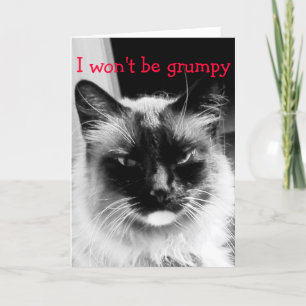 Tarjeta Festiva Gato que frunce el ceño del el día de San Valentín