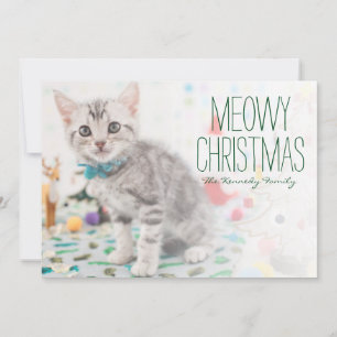 Tarjeta Festiva Gato Shorthair americano