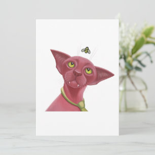 Tarjeta Festiva Gato Sphynx