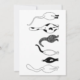 Tarjeta Festiva Gato trasero