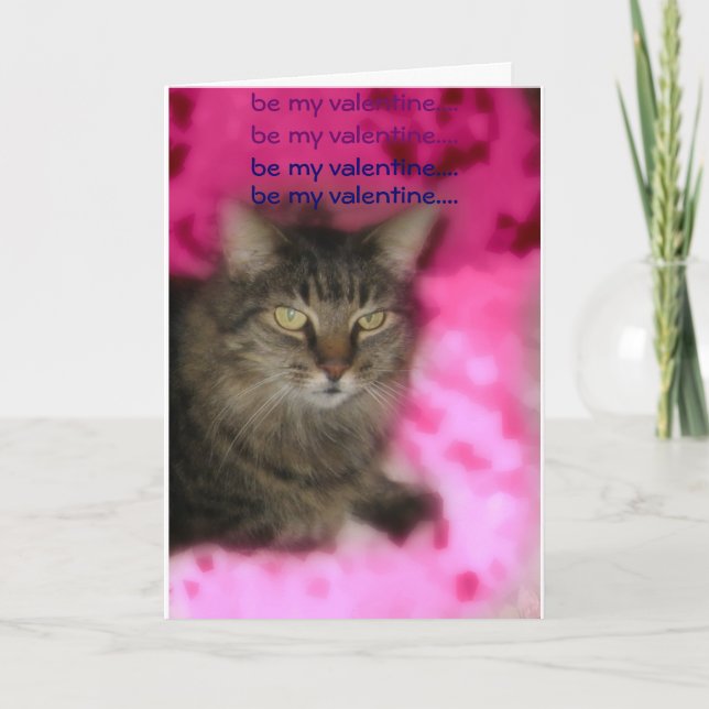 Tarjeta Festiva gato valentino (Anverso)