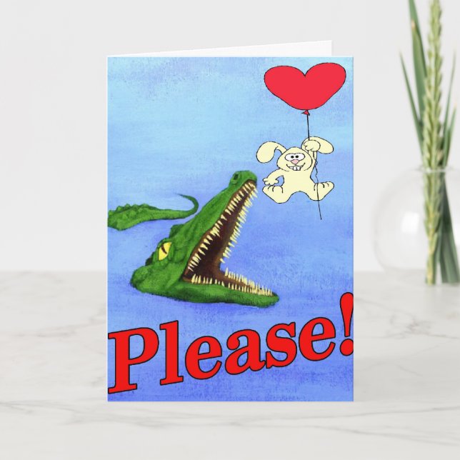 Tarjeta Festiva Gator Valentine (Anverso)