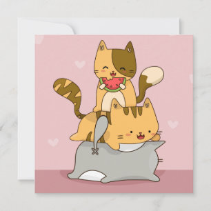 Tarjeta Festiva Gatos
