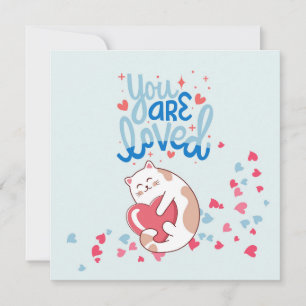 Tarjeta Festiva Gatos Amados San Valentín