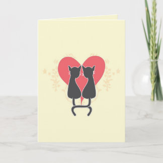 Tarjeta Festiva Gatos del amor