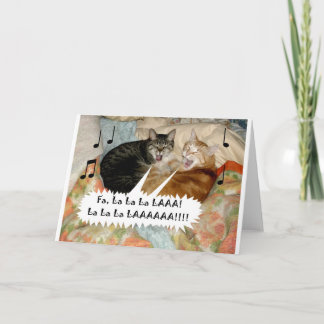 Tarjeta Festiva Gatos del canto
