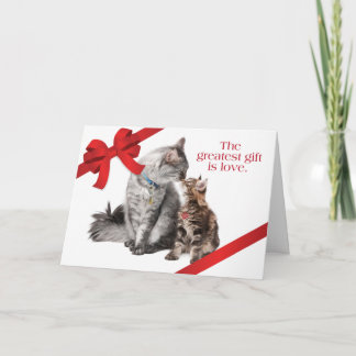Tarjeta Festiva Gatos del día de fiesta