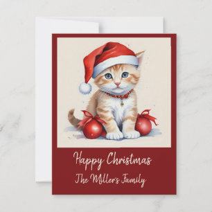 Tarjeta Festiva gatos lindos disfrazados de navidades - vibracione