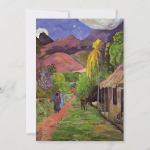 Tarjeta Festiva Gauguin - Camino en Tahití