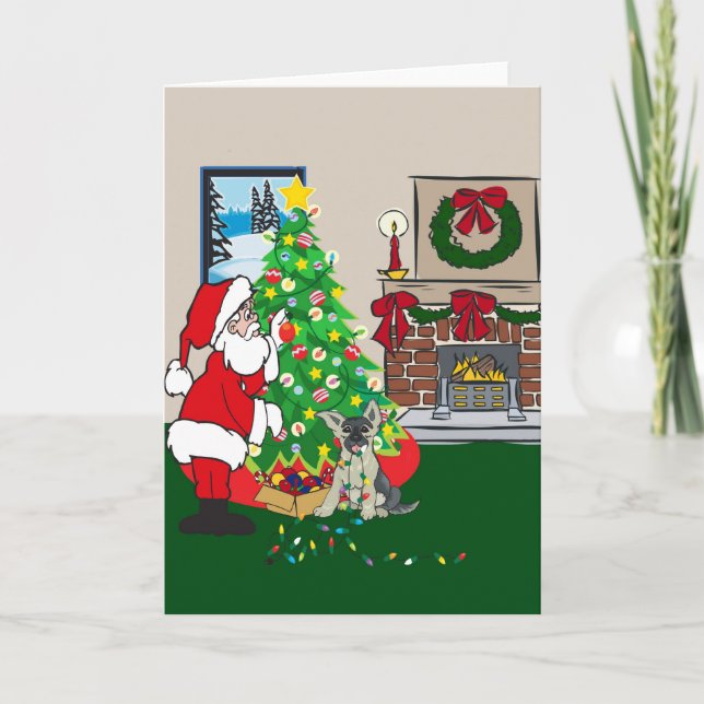 Tarjeta Festiva gaviota germano (Anverso)