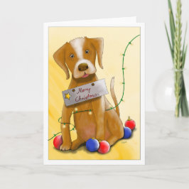 Tarjeta Festiva GB Holiday card with cute dog