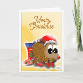 Tarjeta Festiva GB Holiday card with cute hedgehog