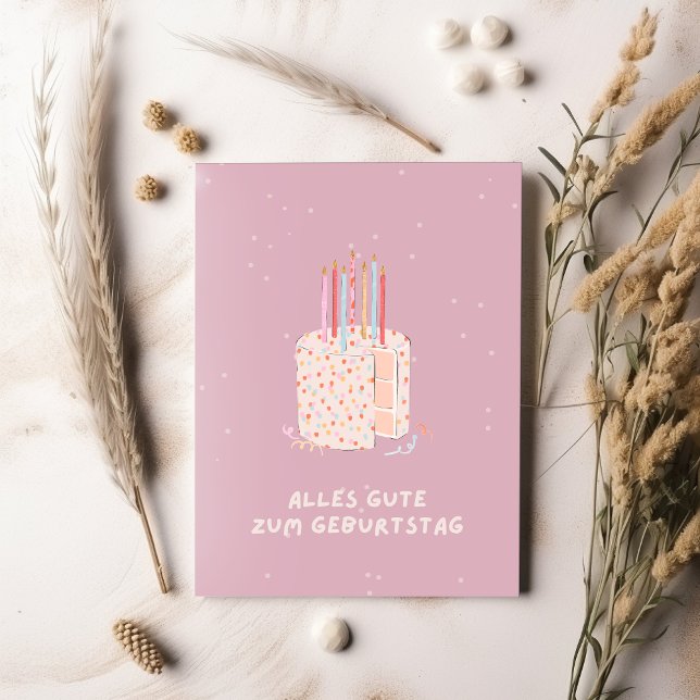 Tarjeta Festiva Geburtstagskarte rosa (Titelbild)