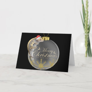 Tarjeta Festiva gecko Navidades