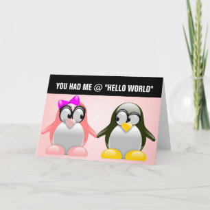 Tarjeta Festiva Geek Informático Valentine: Lenguaje de programaci