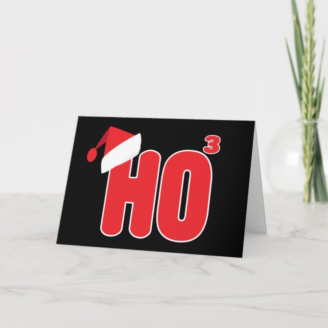 Tarjeta Festiva Geek Nerdy Navidades Ho x3 Humor (Anverso)