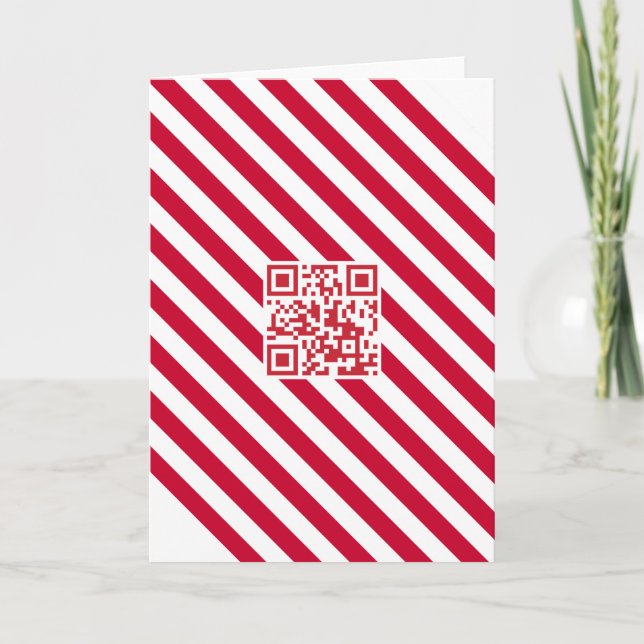 Tarjeta Festiva Geek QR Code Merry Christmas card (Anverso)