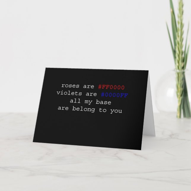 Tarjeta Festiva Geeky Valentine (Anverso)