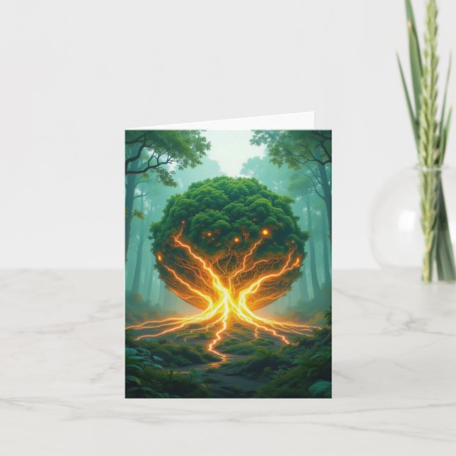 Tarjeta Festiva Geheimnisvoller Erdkern  Das Herz unseres Planeten (Anverso)