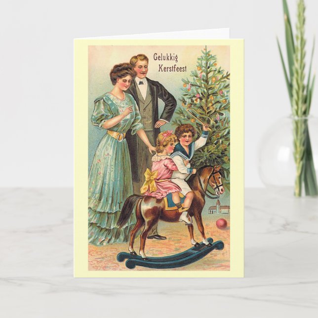 Tarjeta Festiva "Gelukkig Kerstfeest" (Anverso)