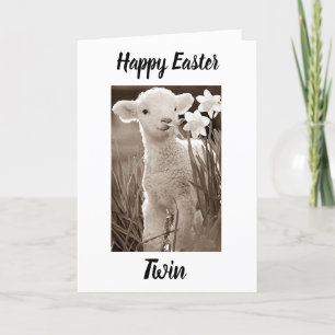 TARJETA FESTIVA ***GEMELA*** PARA PASCUA -- TRAE LUZ SOLAR A TODOS