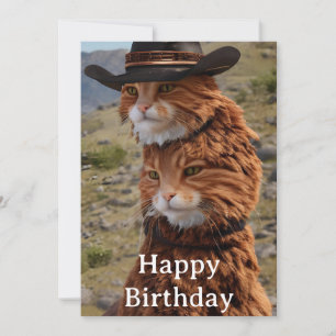 Tarjeta Festiva Gemelos de Whiskers: Bono inquebrantable