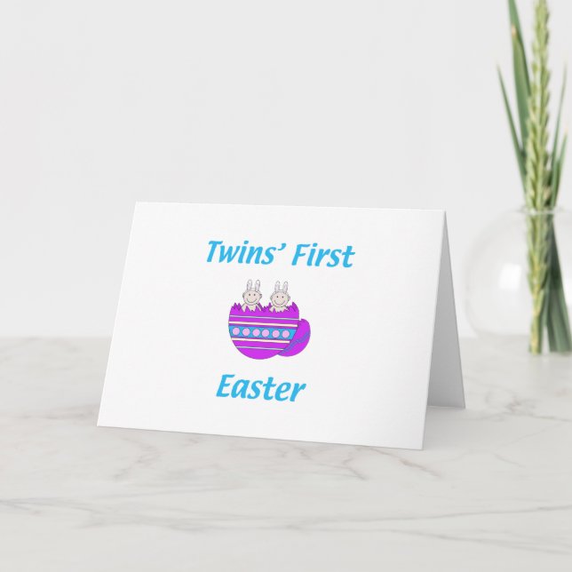 Tarjeta Festiva Gemelos primera Pascua (Anverso)