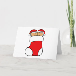 Tarjeta Festiva Gemelos que almacenan el gráfico