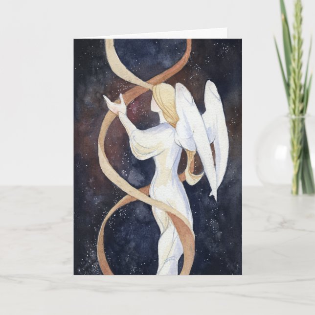 Tarjeta Festiva Gene Angel Holiday Card (Anverso)