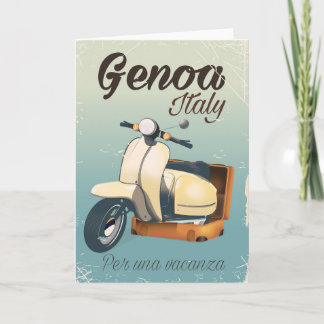 Tarjeta Festiva Génova Italia para un poster del vintage de las
