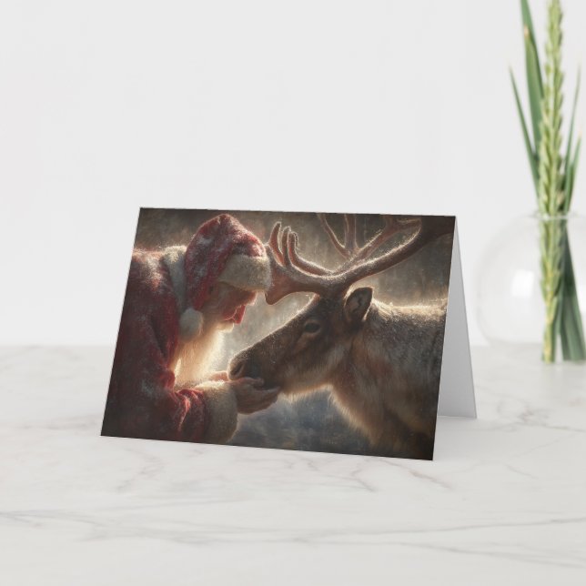 Tarjeta Festiva Gentle Santa (Anverso)