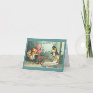 Tarjeta Festiva Gentleman Egg Buyer Chick