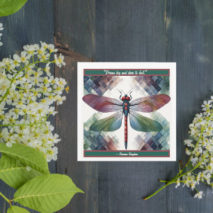 Tarjeta Festiva Geo Dragonfly personalizable descargable