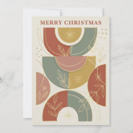 Tarjeta Festiva Geometric Boho Christmas
