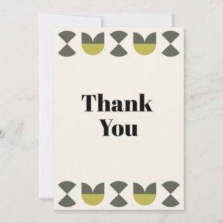 Tarjeta Festiva Geometric Light peach Thank You Card
