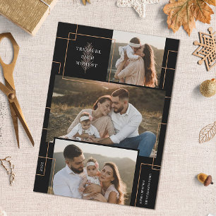 Tarjeta Festiva Geometric Treasure Each Moment Christmas 3 Photo