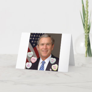Tarjeta Festiva George Bush El día de San Valentín