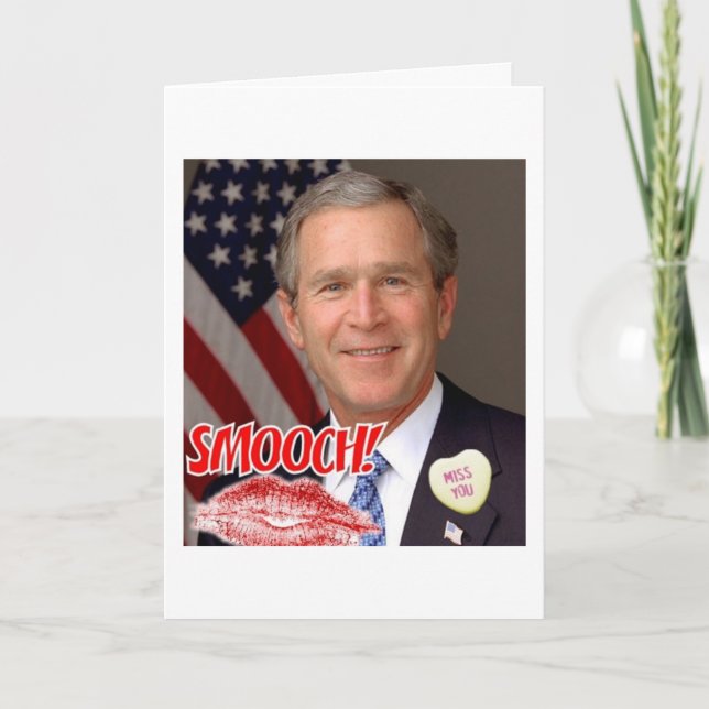 Tarjeta Festiva George Bush El día de San Valentín (Anverso)