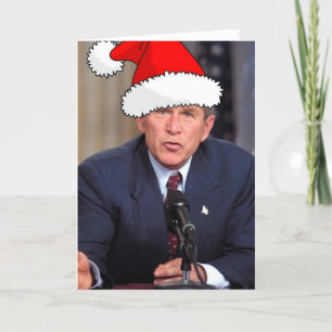 Tarjeta Festiva George W. Bush Navidades Humor