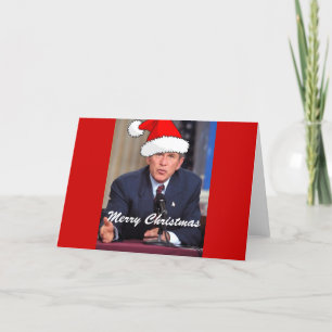 Tarjeta Festiva George W. Bush Navidades Humor