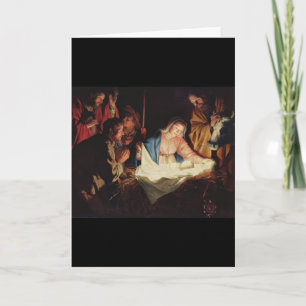Tarjeta Festiva Gerard van Honthorst Nativity