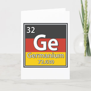 Tarjeta Festiva Germanium - Bandera alemana Ciencia alemana