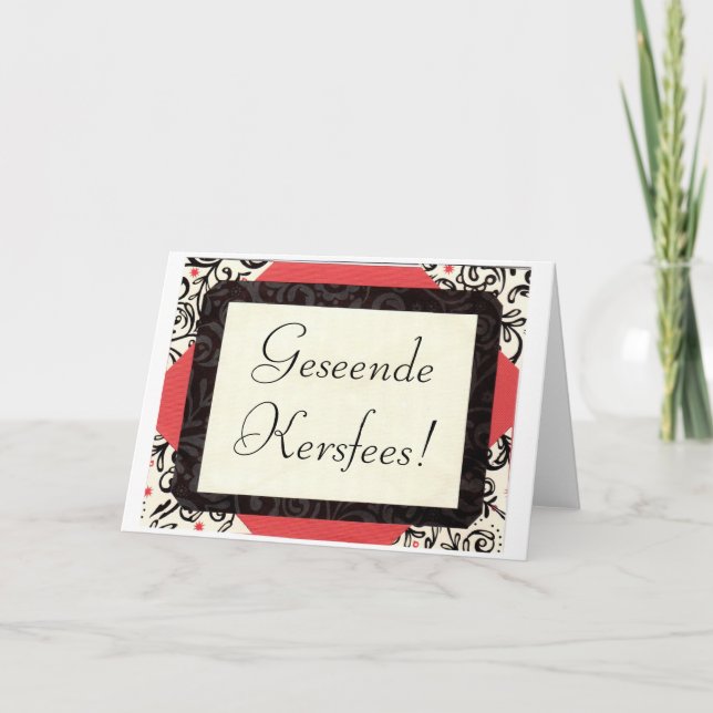 Tarjeta Festiva ¡Geseende Kersfees! (Anverso)