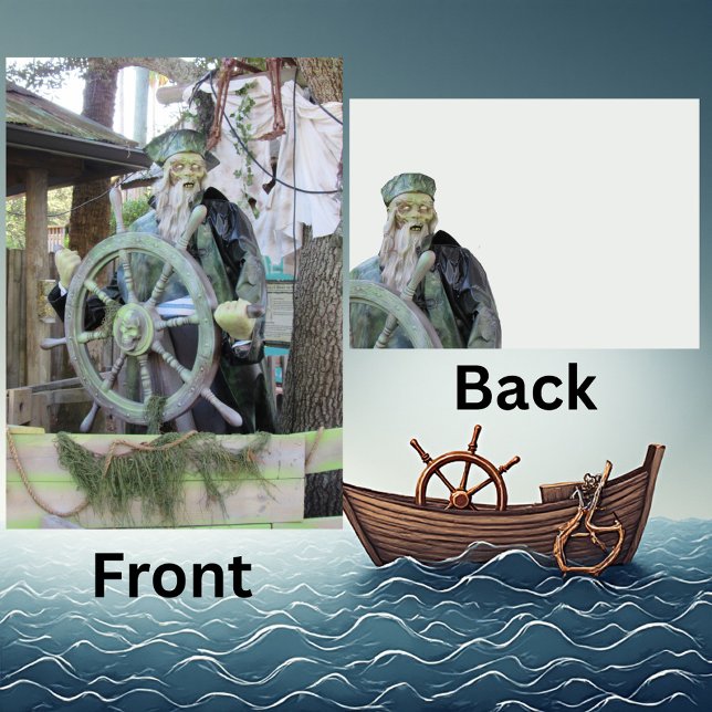 Tarjeta Festiva Ghost Pirate 5 x 7 Halloween Card (Subido por el creador)