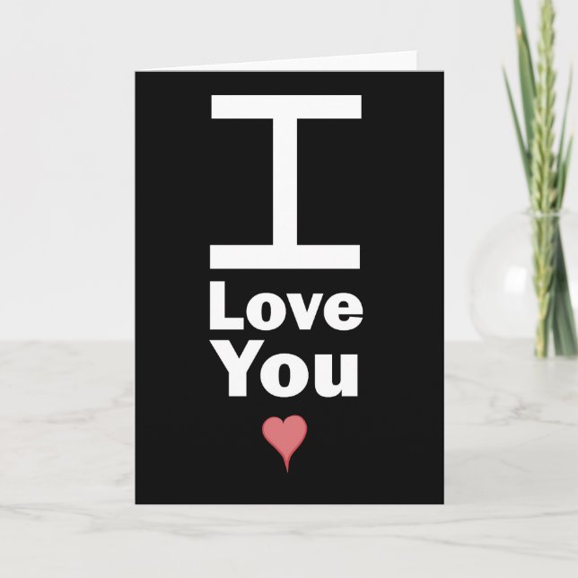 Tarjeta Festiva Giant I Love You Grey (Anverso)