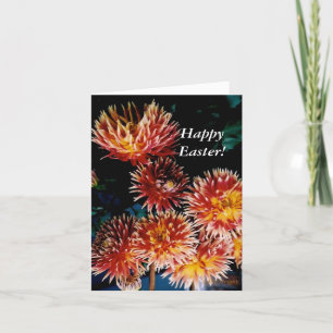 Tarjeta Festiva Gigante Dahlias Pascua