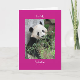 Tarjeta Festiva Gigante Panda Feliz Día de San Valentín saludo ros